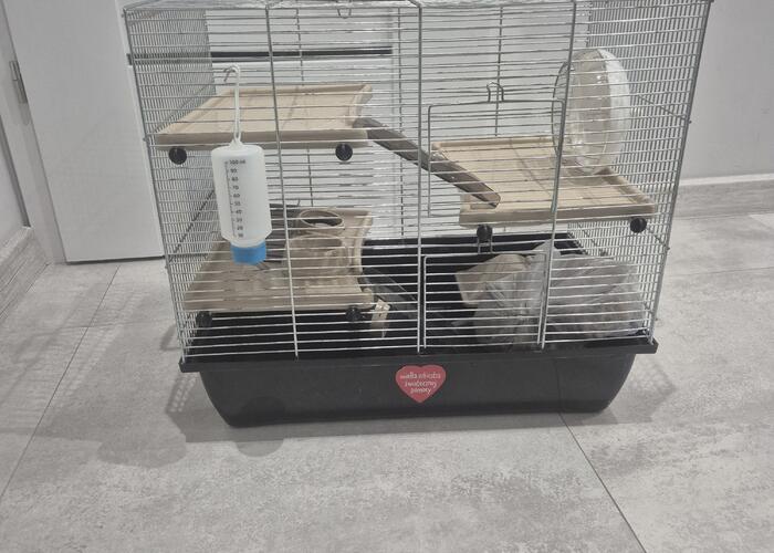 Grajewo ogłoszenia: Sprzedam klatkę dla chomika z pełnym wyposażeniem (domek,...